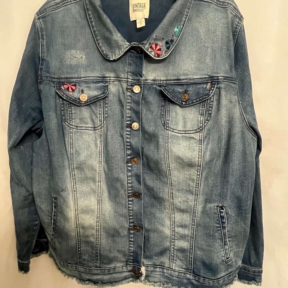 Vintage America Jean Embroidered Jacket